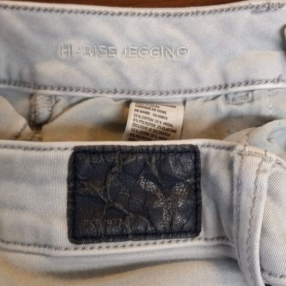 American Eagle Outfitters 00 Womens Hi-Rise Jegging Light Wash Denim Stretch - Picture 6 of 7